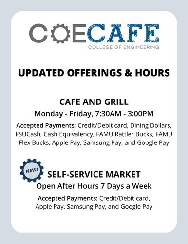 COE Cafe New Operating Hours Graphic