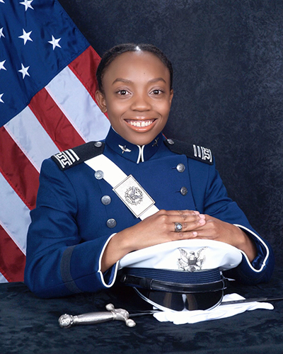 photo of briona carswell as usaf academy cadet