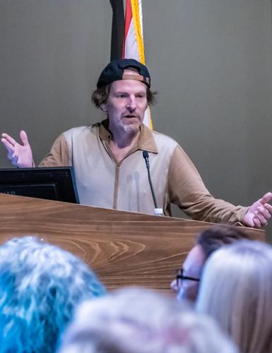 photo of john ensor parker lecturing