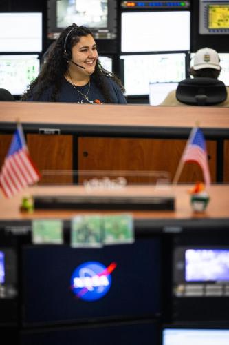 gabrielle mayans at artemis mission control