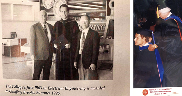 two historical photos with fred simons jr