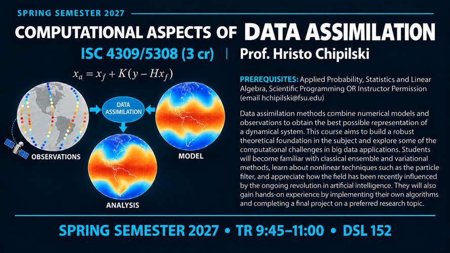 Comutational Aspects of Data Assimilation Promo graphic