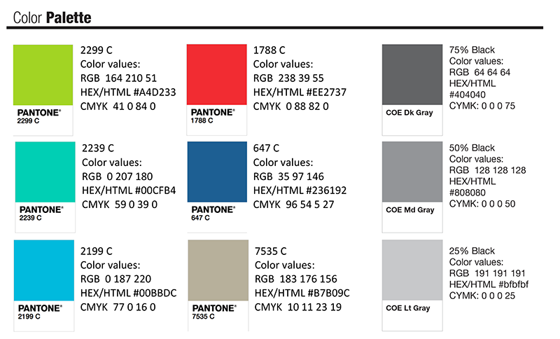 FAMU-FSU COE Color Palette