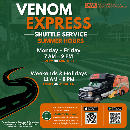 Summer Venom Bus Hours