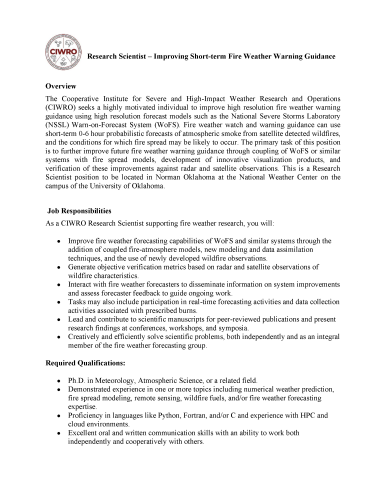 CIWRO postiion flyer