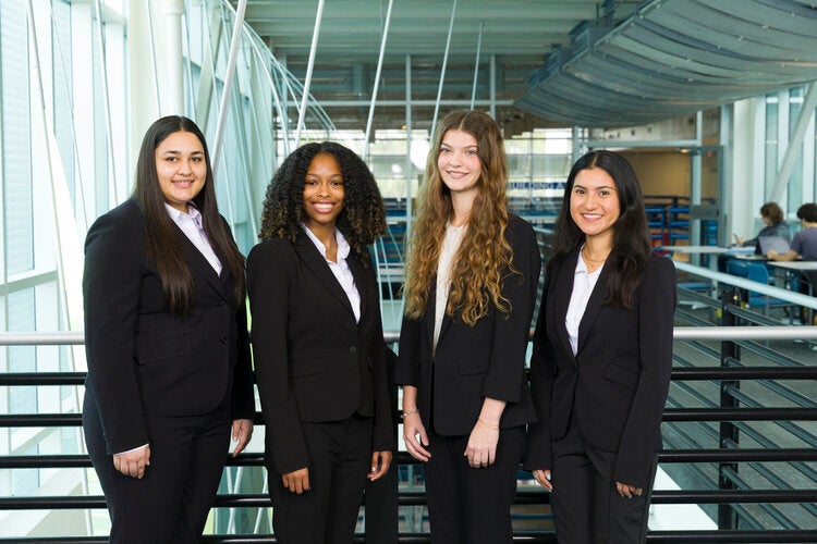 Team 116 L to R: Natalie Santisteban, Aaliyah Muhammad, Anya Tillman, Abigail Rios
