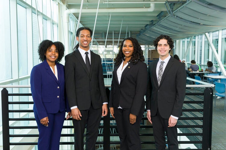 Team 119 L to R: Aliza Hutley, Quenton Quarterman, Jordyn Riley, John-Paul Garzon
