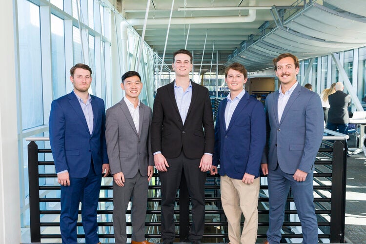 Members of Team 220 left to right: Zachary Allen, Trevor Nguyen, Jake Orsi, Elijah Oshins, James Simkins