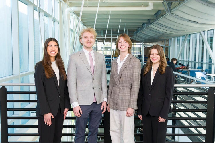 Members of Team 222 left to right: Krystal Fajardo, Rudy Santayana, Katherine Short, Maeve Storm