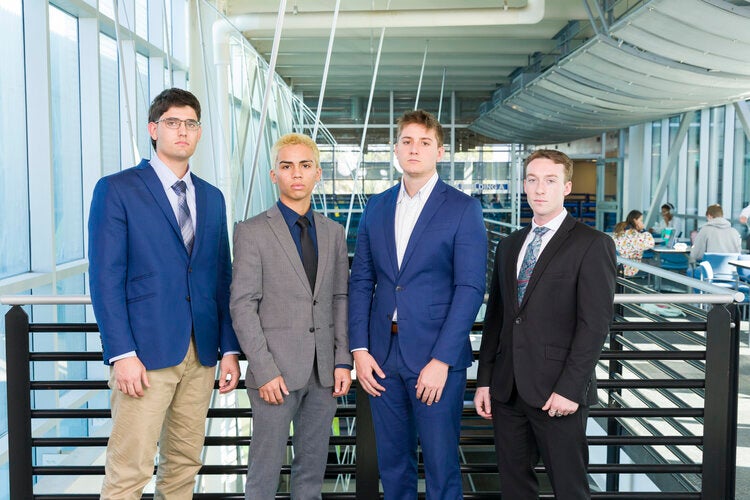 Members of Team 229 left to right: Rafael Bruzzi Spekla, Joshua Malgalhaes, Zachary Santoro, Liam Shutte