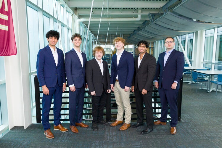 Members of Team 314 left to right: Nicolas Azzi, Alexander DuBravec, Joseph Nulty, John Sherman, Arav Shivakumar, Thomas Wedding