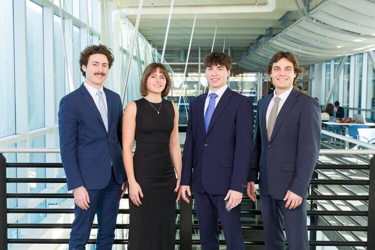 Members of Team 405 left to right: Ryan Chambre, Faith D’Alessandro, James McGovern, Jamil Racho