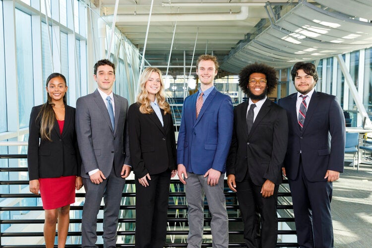 Members of Team 516 left to right: Sasha Fernandez, Demetrios Gammaitoni, Haley Hall, Matthew Luebke, Dylan Satahoo, Alexandro Valdez