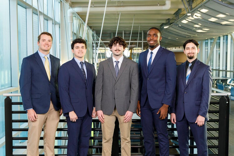 Members of Team 521 left to right: Joshua Brisson, Joseph Espinal, Ausband Harris, Ishmael Hilaire, Dylan Wood