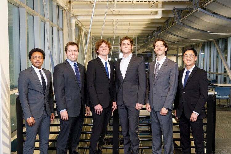 Members of Team 529 left to right: Cason Allen, Campbell Glass, Shane Rober, Konrad Schneider, Luke Vannini, Jin Zhu