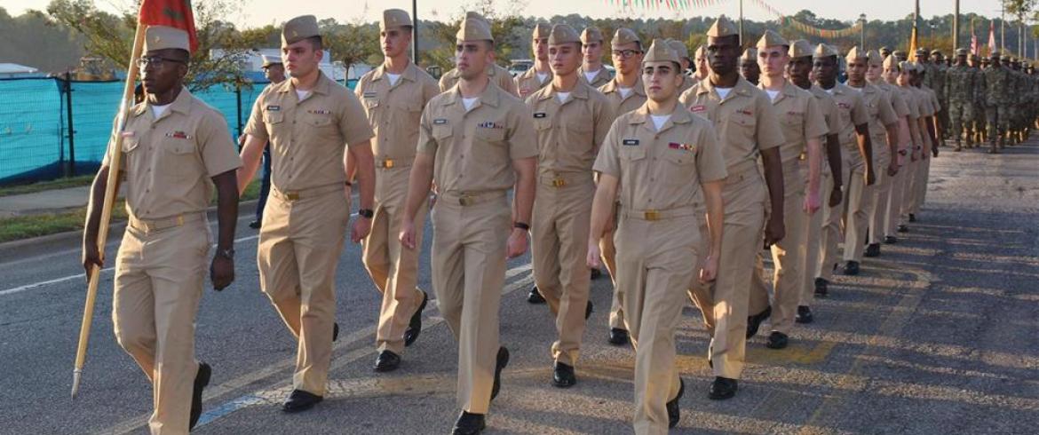Acks and Rattler Battalion marching in FAMU’s homecoming parade