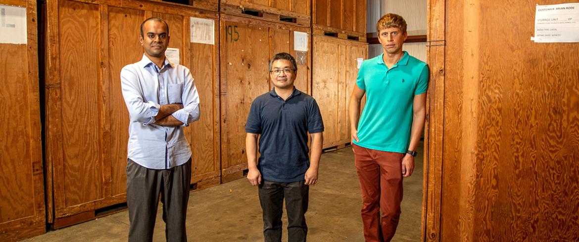 pasha wang dulebenets in warehouse