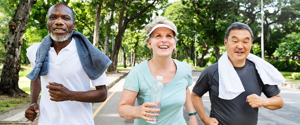 photo of older adults running