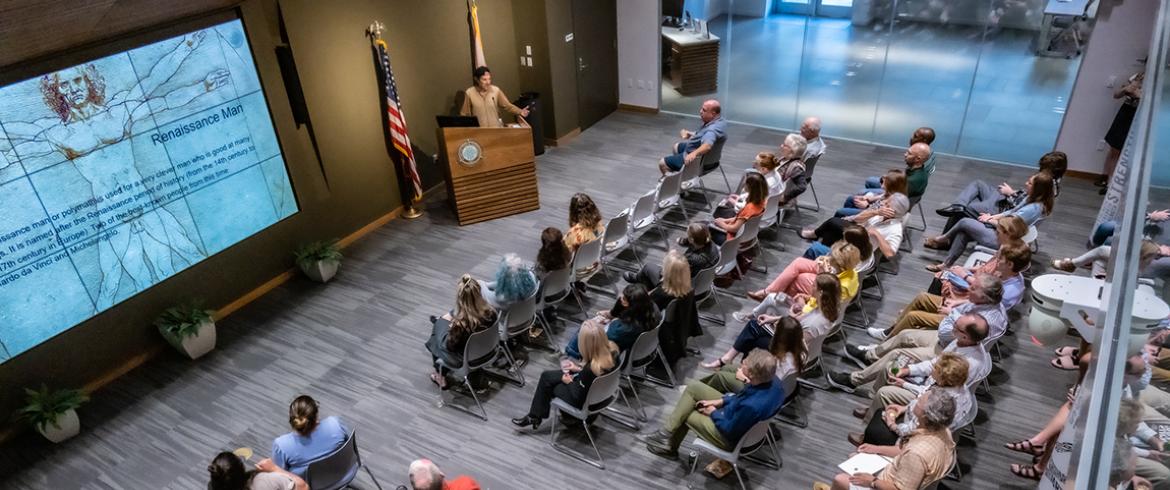 wide view of john ensor parker lecture in tallahassee fl