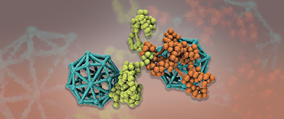 photoillustration of a grafted preceramic particle