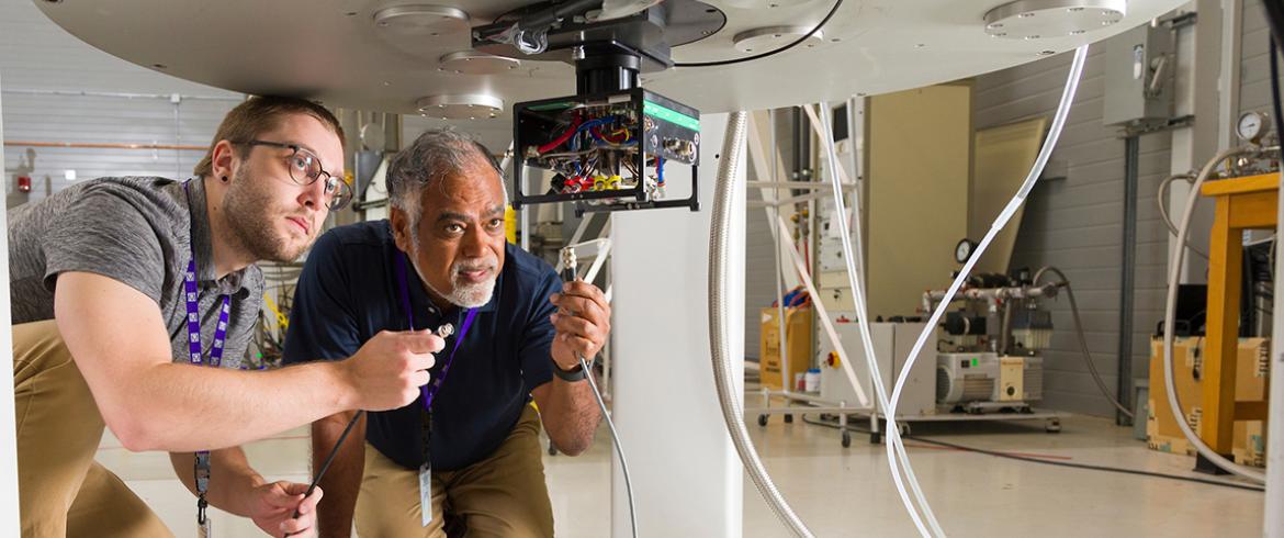 photo of engineering researcher at national mag lab