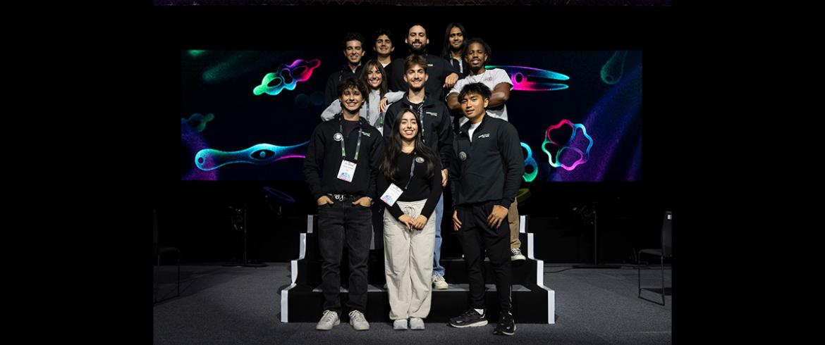 group photo of fsu igem team in paris 2024