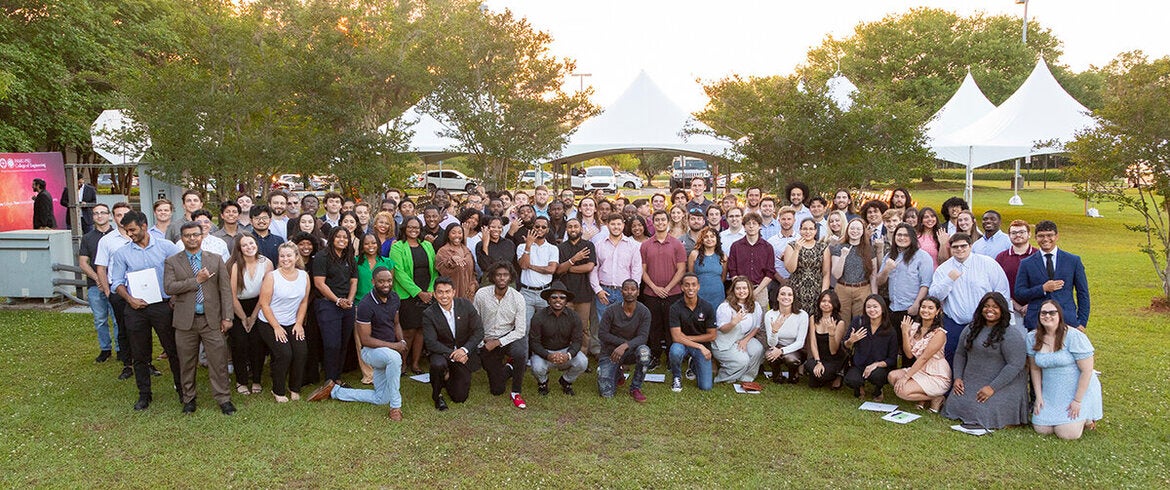 photo of students outside