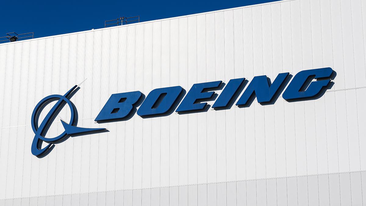 photo of boeing logo on building