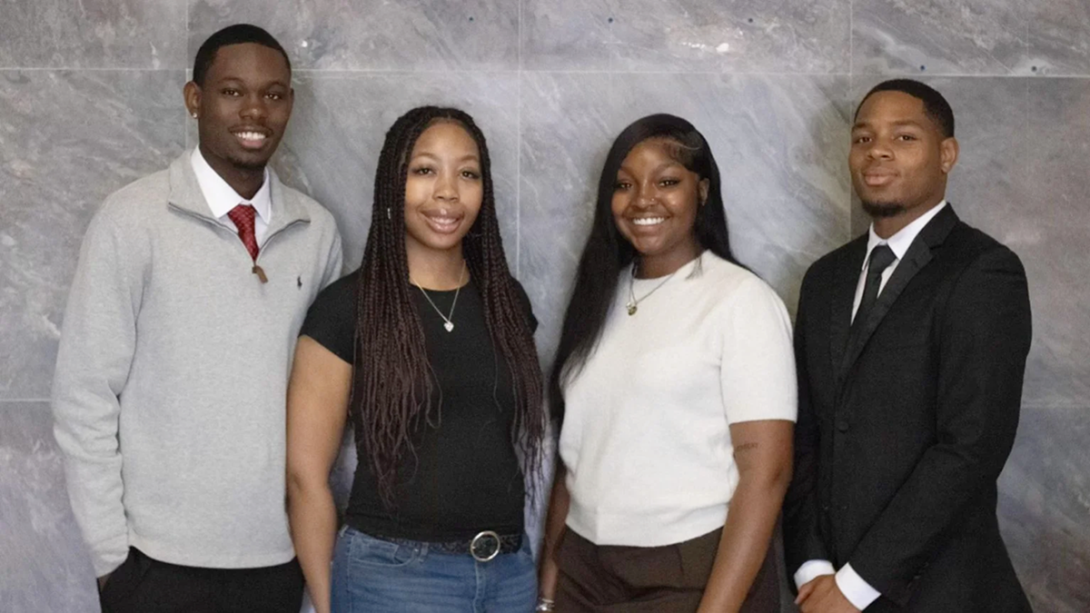 photo of group of 4 students