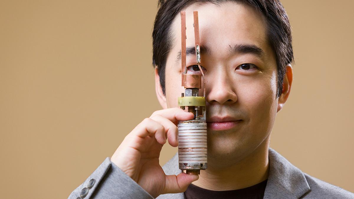 photo of famu-fsu engineering faculty jeseok bang with little big coil