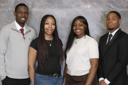 photo of group of 4 students