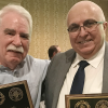 Dr. Jerry Wekezer and Dr. Kamal Tawfiq at the CEE student-faculty banquet on Apr. 12.