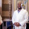 photo of rebekah sweat and tarik dickens engineering faculty at famu-fsu college of engineering in the lab