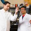 photo of famu-fsu engineering faculty subramanian ramakrishnan and jamel ali in the lab