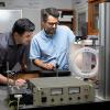 photo of famu-fsu engineering professors shoele and hadi in lab
