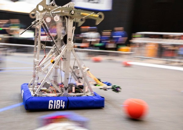 robot and ball